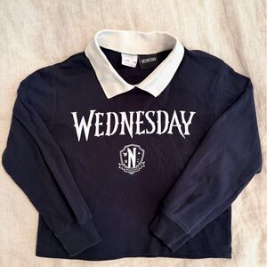 Zara Black Wednesday Long Sleeve Shirt size 8-9